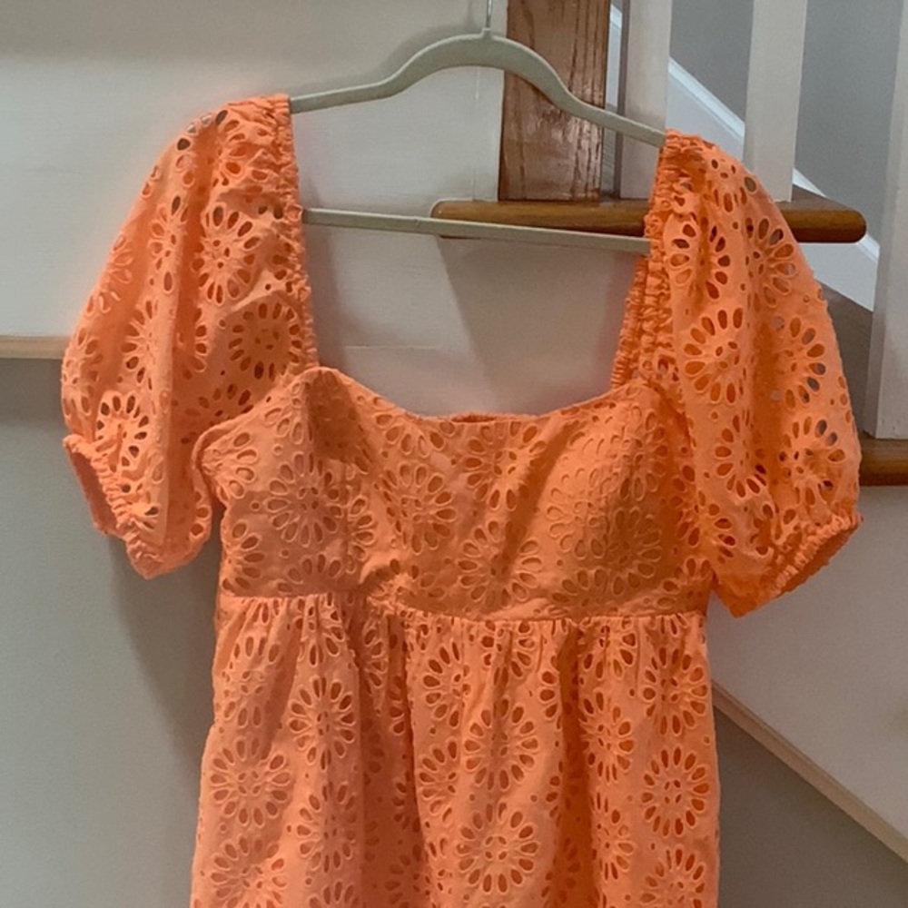 Precious orange Lilly Pulitzer baby doll dress size 10 - Picture 2 of 8